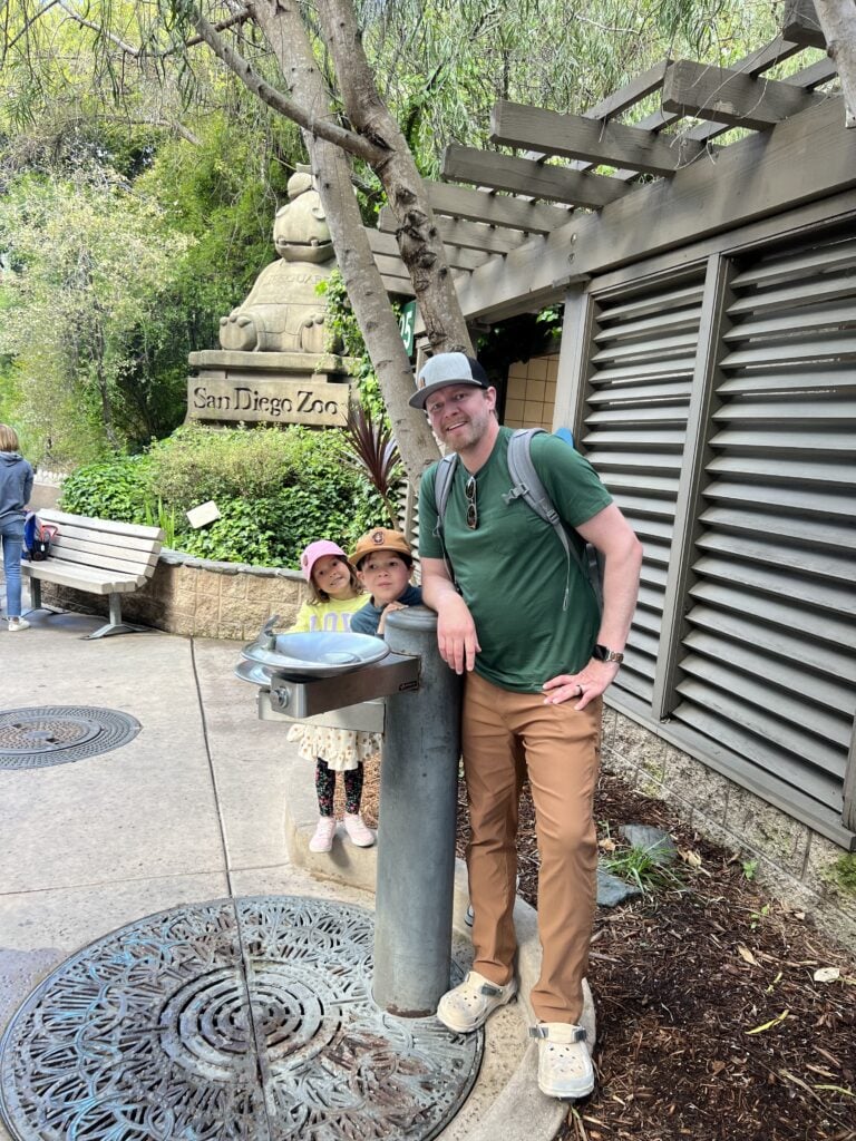 Haws employee Michael Wilhelm and his kids spotted this Haws Drinking Fountain at the San Diego Zoo in San Diego, California.