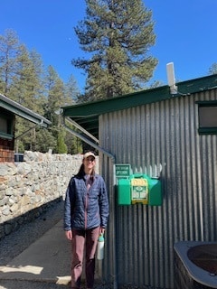 Theresa and Alexis Auld spotted this Portable Eyewash at Empire State Park in Grass Valley, California.